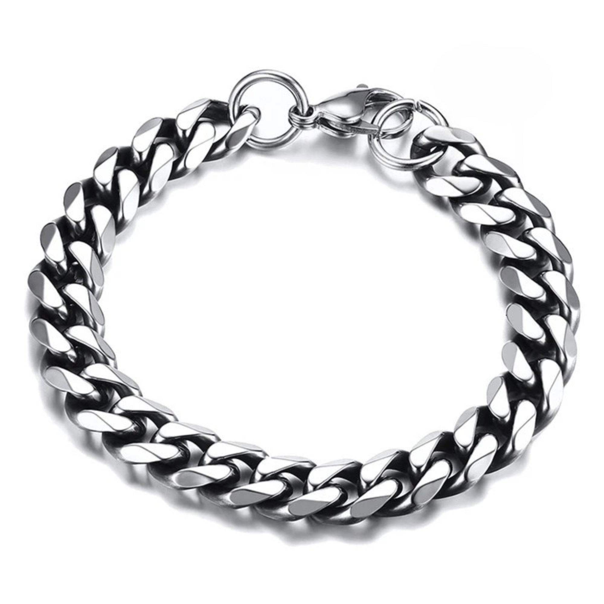 11mm Miami Cuban Bracelet - Vintage Silver