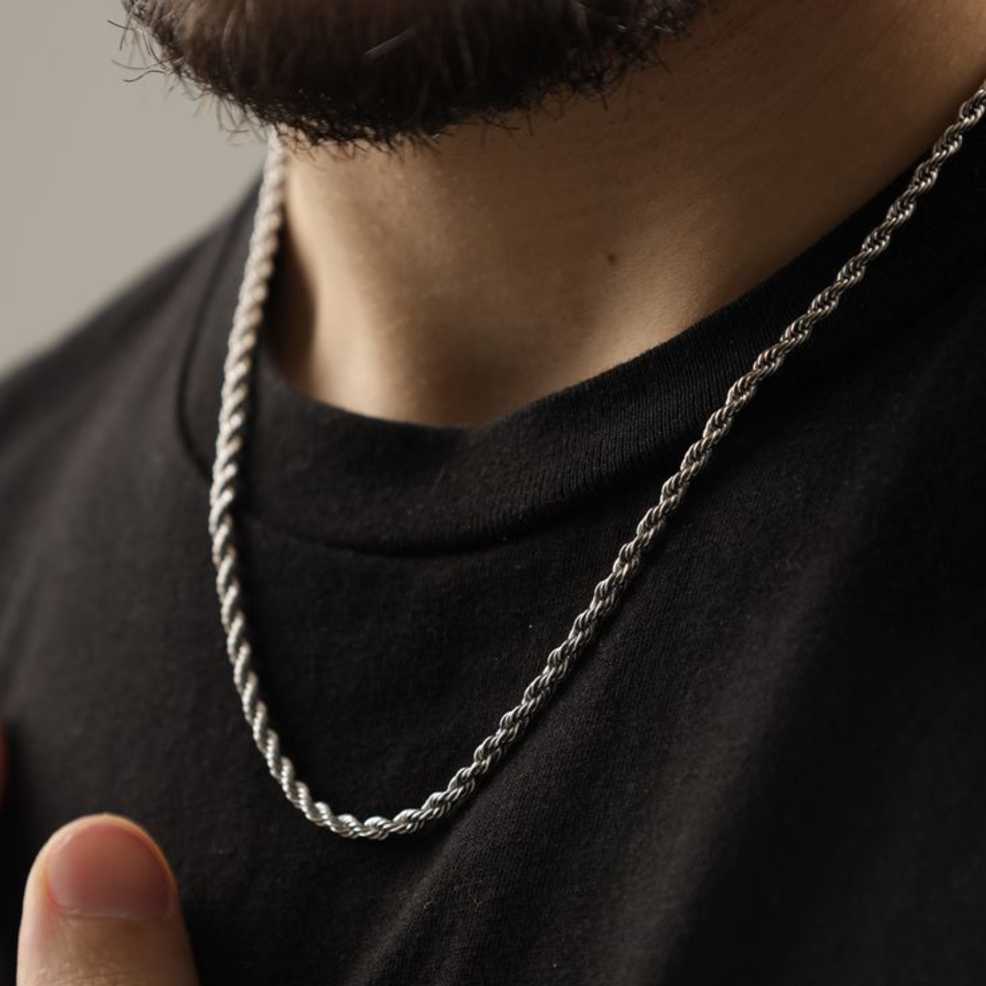 5mm Rope Chain - Silver