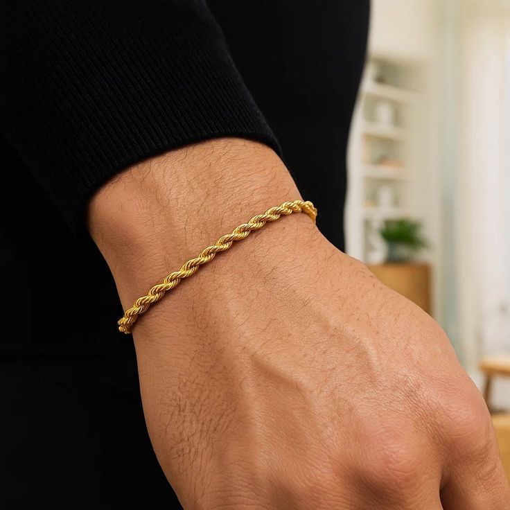 2mm Rope Bracelet - Gold