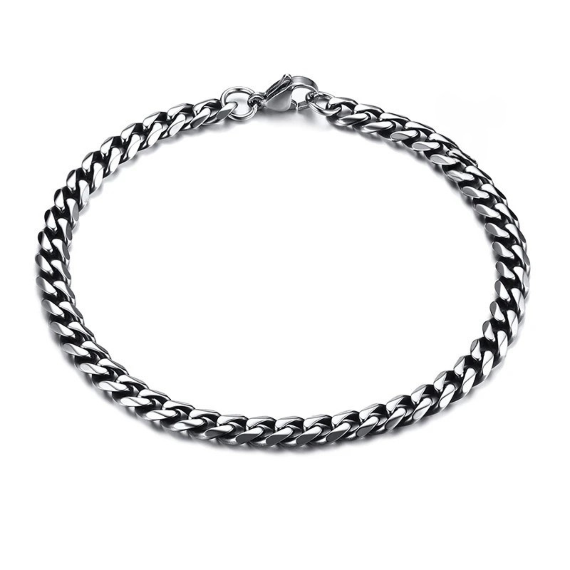 5mm Miami Cuban Bracelet - Vintage Silver