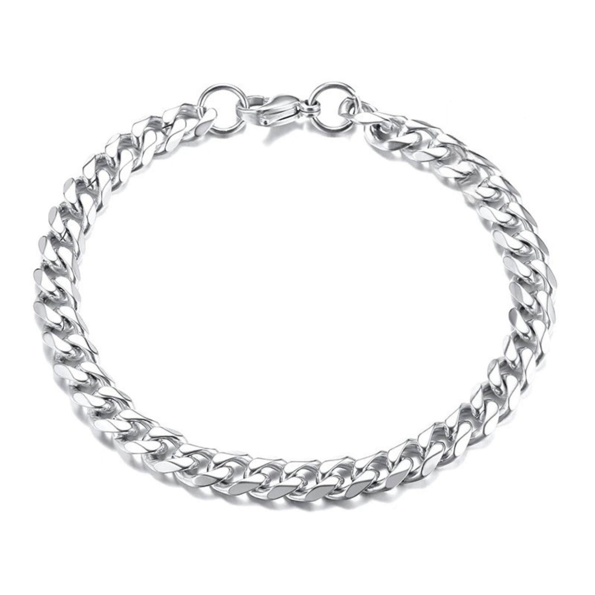 7mm Miami Cuban Bracelet - Silver